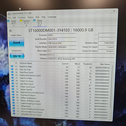 Seagate 3.5" Barracuda 16TB SATA III 6Gbps HDD ST16000DM001